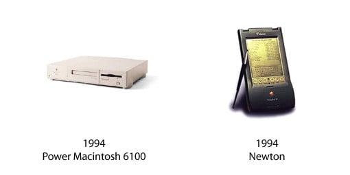 Power Macintosh 6100 und Newton Message Pad 110