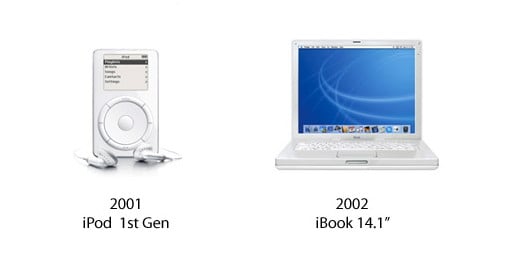 iPod 1st Gen and iBook 14.1 Zoll