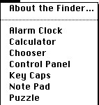 Programm-Menü Mac OS 3