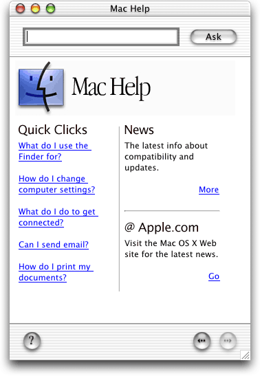 Mac OS X 10.0 Cheetah – Help