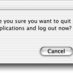 Mac OS X 10.0 Cheetah - Logout Mac OS X 10.0 Cheetah - Logout