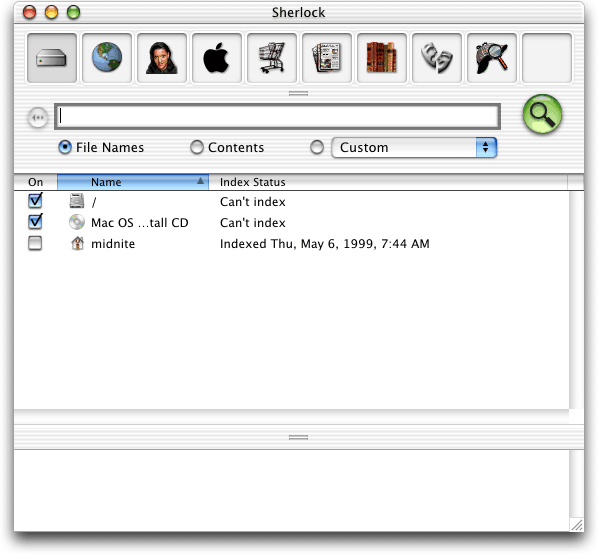 Mac OS X 10.0 Cheetah – Search