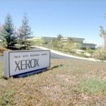 Der Eingang zum Xerox PARC in den achtziger Jahrenq