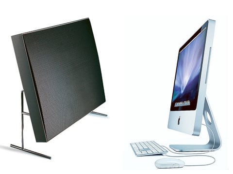 Lautsprecher von Braun und der iMac von Apple