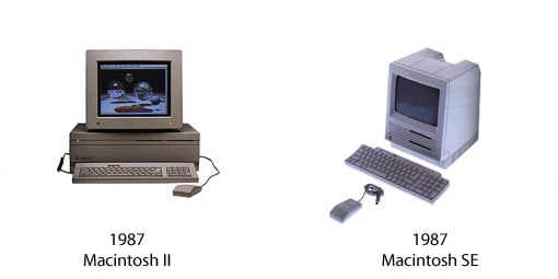 Macintosh II und Macintosh SE