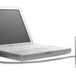 Der erste iPod mit einem iBook (Oktober 2001)