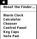 Programm-Menü Mac OS 3
