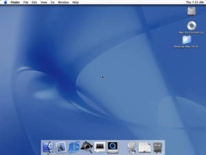 Mac OS X 10.0 Cheetah - Empty Desktop