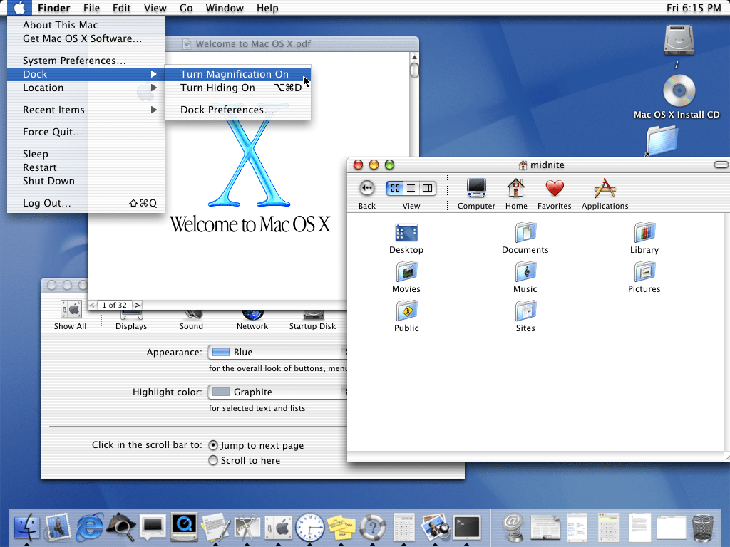Mac os x 10 0 cheetah desktop mac history