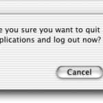 Mac OS X 10.0 Cheetah – Logout