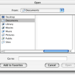 Mac OS X 10.0 Cheetah – Open File