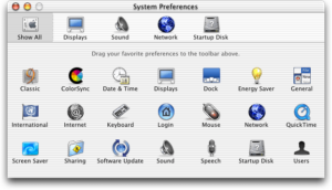 Mac OS X 10.0 Cheetah - Settings