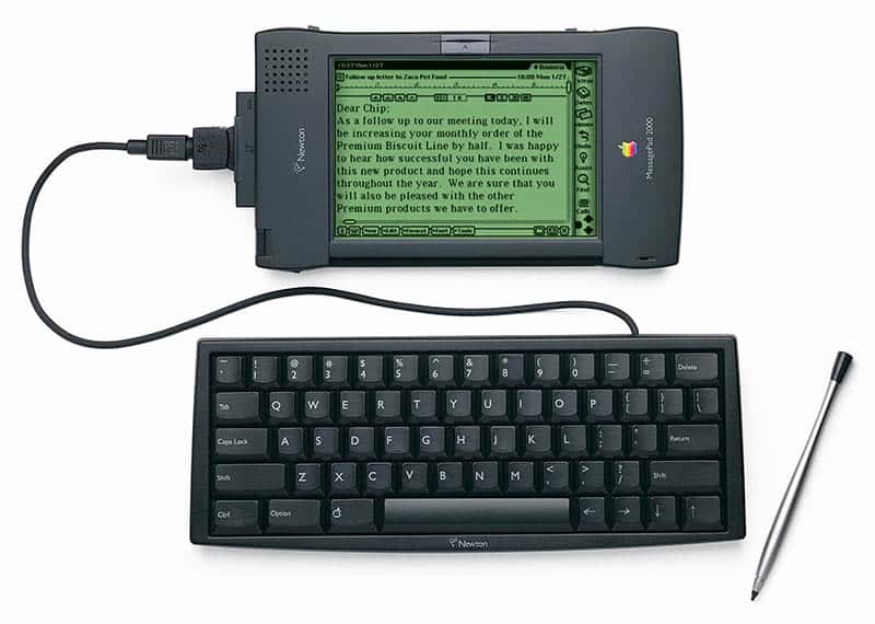 Apple Newton Messagepad mit Tastatur › Mac History