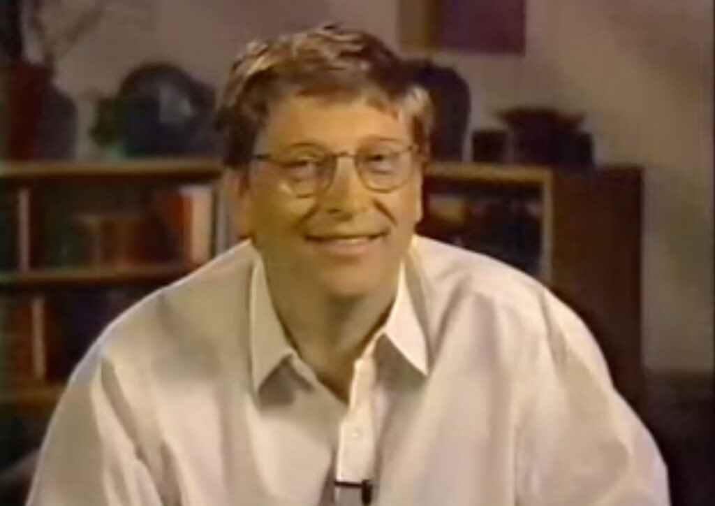Bill Gates auf der MacWorld Expo (1997) in Boston