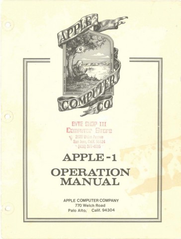 Manual Apple I