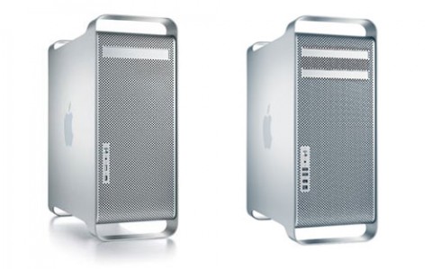 Der Power Mac G5 (links) im Vergleich zum Mac Pro