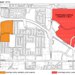 Der alte und der neue Apple-Campus in Cupertino © Apple Inc. – Foster + Partners