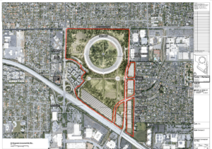 Das Gelände für den Apple-Campus 2 in Cupertino © Apple Inc. - Foster + Partners