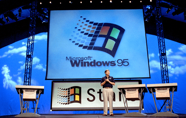 Bill Gates setzte Apple mit dem Launch von Windows 95 noch mehr unter Druck