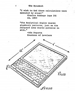 Dynabook-Konzept von Alan Kay (August 1972)