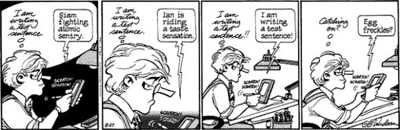 Garry Trudeau macht sich im Doonesbury-Comic über den Apple Newton lustig