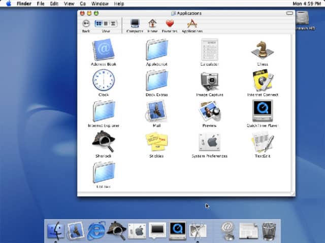 Screenshot Mac OS X 10.0 Cheetah