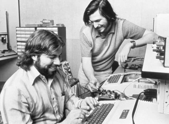 Apple-Mitbegründer Steve Jobs und Steve Wozniak